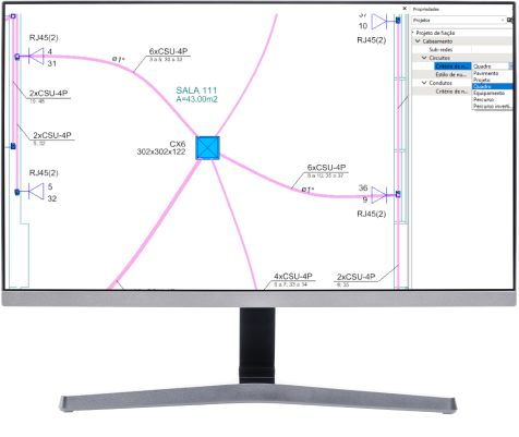 Software para projetos de cabeamento: numeracao automatica dos pontos