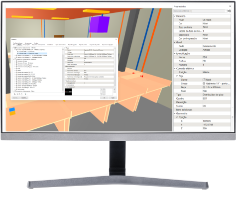 Software para projetos de cabeamento: cadastro peças cabeamento estruturado