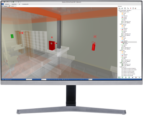 Software para projetos preventivos: lançamento extintores sinalização detecção