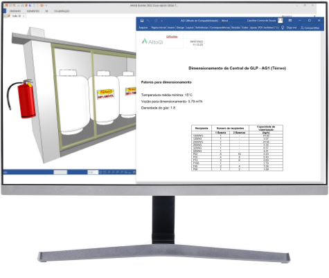 Software para projetos de gás: dimensionamento central GLP