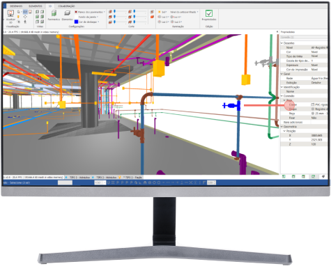 Software para projetos hidrossanitários: manipulação visualização do 3D