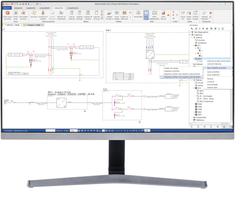 Software para projetos fotovoltaico: geracao de diagramas