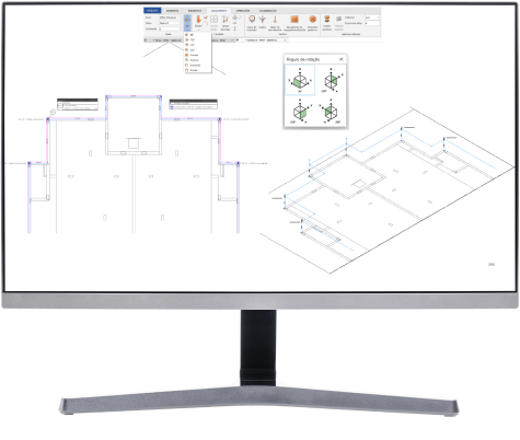 Software para projetos de SPDA: lançamento elementos detalhe isometrico